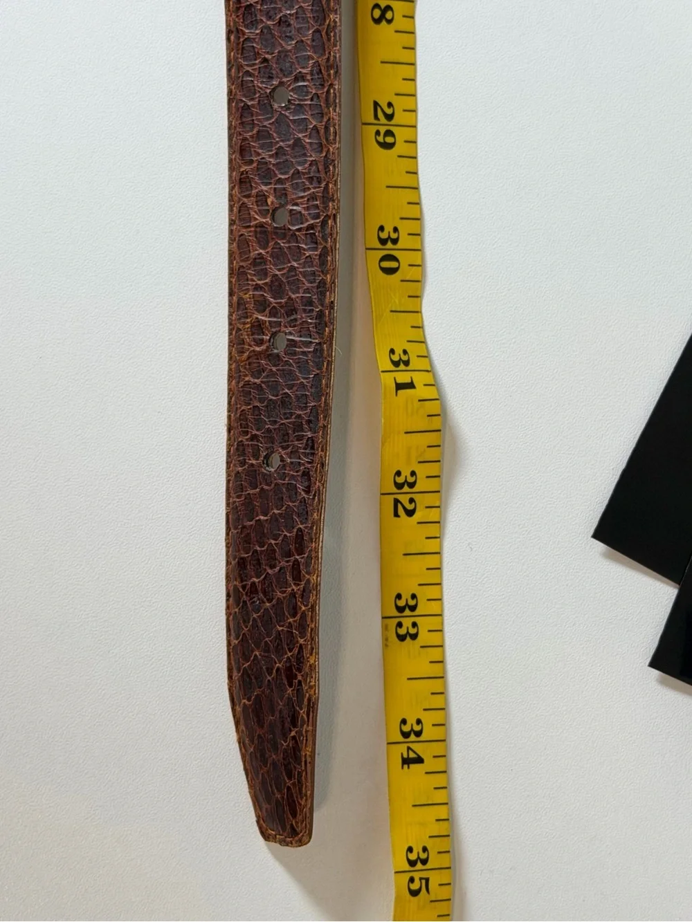 Women’s Genuine Snake Skin Size Medium Brown Leather Belt with Gold Buckle